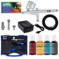 thumbnail image 2 of Master Airbrush Cake Decorating Airbrushing System Kit with a Set of 4 Chefmaster Food Colors, Gravity Feed Dual-Action Airbrush, Air Compressor, Hose, Storage Case and How-To-Airbrush ARC Link Card, 2 of 4