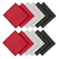 thumbnail image 2 of House of Orlo Multicolor Dinner Cotton Napkins, 12 Pack, 17"x17", Red-White-Black, 2 of 6
