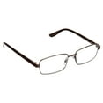 thumbnail image 3 of M+ Mens Rectangular Metal Reading Glasses Dgun 3.25 Reed in Gunmetal with Matte Black Temples, 3 of 9