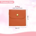 thumbnail image 2 of Uxcell 6 Pcs Mini Jewelry Pouch, 8 Inch PU Leather Small Jewelry Bags Soft Jewelry Package Gift Storage Bag Travel Jewelry Bag for Women Rings Necklace Bracelet, Orange, 2 of 7