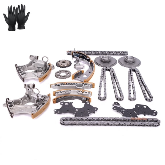 MOCA AUTOPARTS Timing Chain Kit Fit for 2005-2009 A4 A6 Quattro & 2006-2009 Audi A6 3.2L & 2005-2008 Audi A4 3.2L