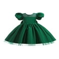 thumbnail image 1 of Robe de Cérémonie Formelle pour Fille Bébé avec Nœud Rayé, 1 of 7