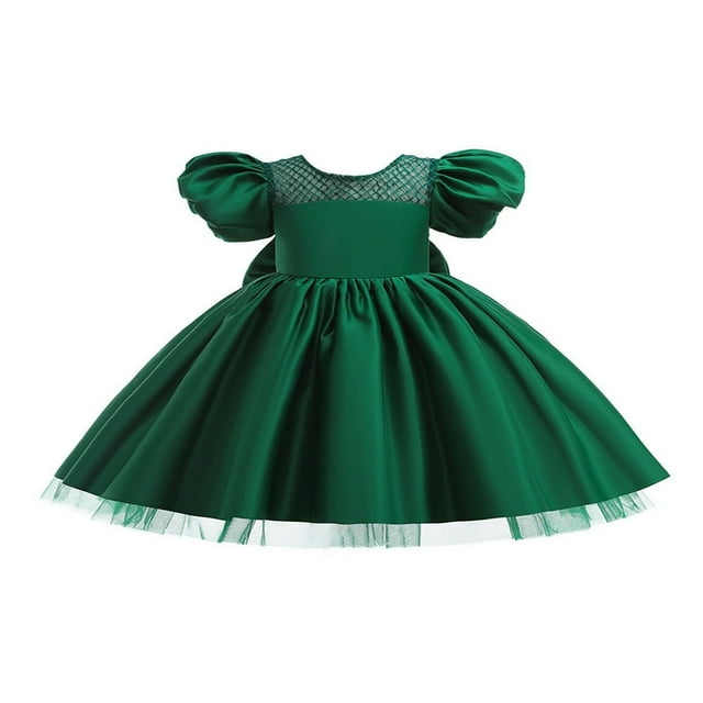 Robe de Cérémonie Formelle à Rayures avec Nœud pour Bébé Fille, Robe de Fête