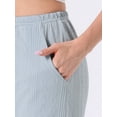 thumbnail image 5 of DARING DIVA Women's Cotton Knit Ribbed Elastic Waist Loungewear M Blue, 5 of 7