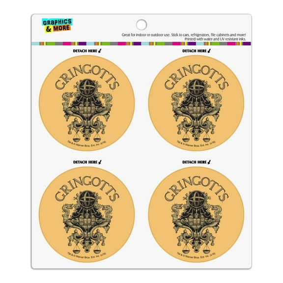 Harry Potter Gringotts Logo Refrigerator Fridge Locker Vinyl Circle Magnet Set