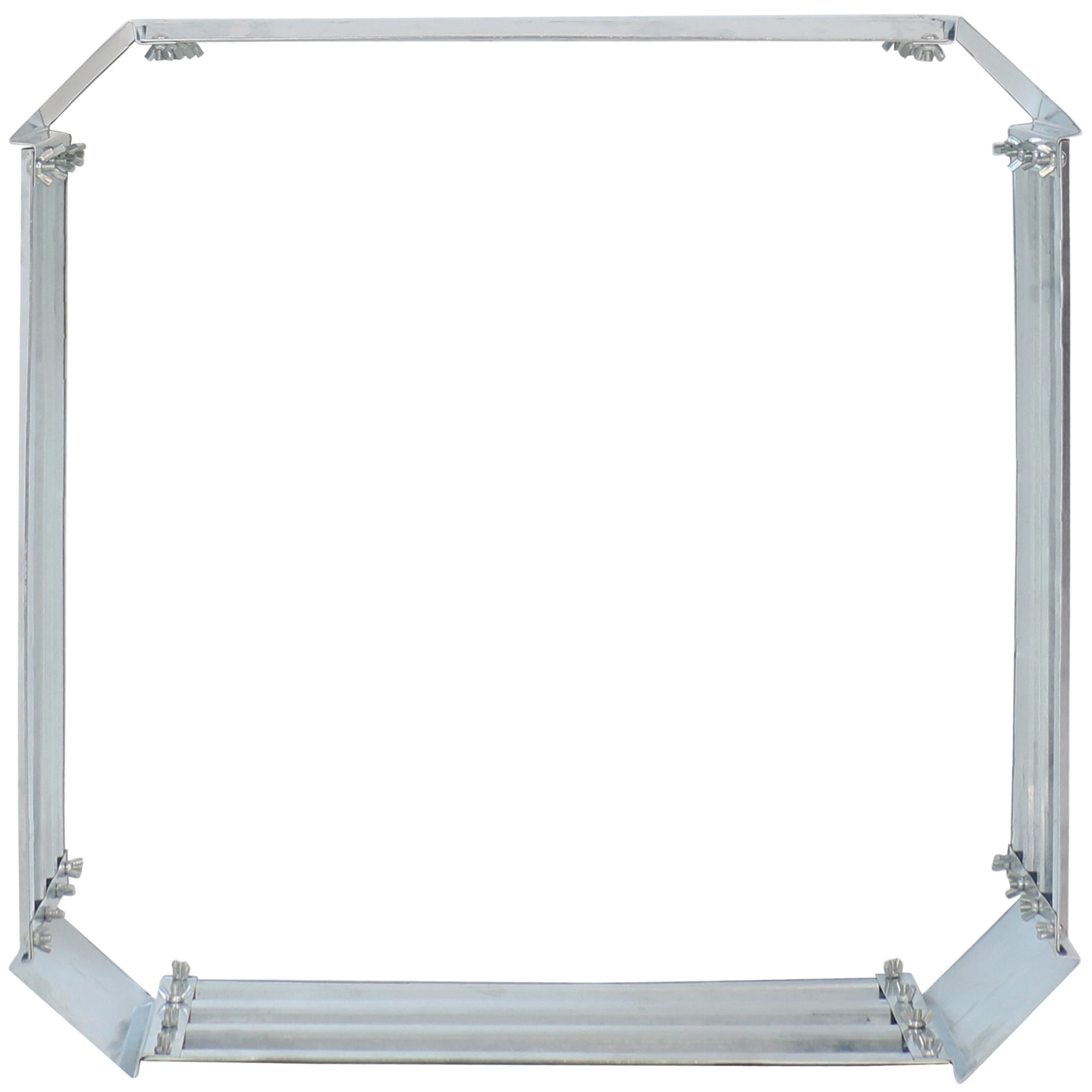 Sunnydaze 24" x 24" x 11.75" Square Silver Galvanized Steel Raised Garden Bed