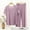 Purple, variant on SMihono Women's Pajamas Set Cotton Short Sleeves Crew Neck Loose Homewear Casual 2 Piece Pants Suit Summer Pajamas Pink L