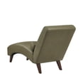 thumbnail image 6 of CQSXDA Chaise Lounge Chair with Bolster Pillow in Tech Fabric - Mid-Century Modern Curved Lounger for Living Room and Bedroom Use, Olive Green, 6 of 6