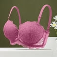 thumbnail image 2 of iHPH7 Half Cup Bra, Plus Size Bras for Women, Push Up Bra, Lace Bra, Comfortable Bras for Women, Pink 90, 2 of 4