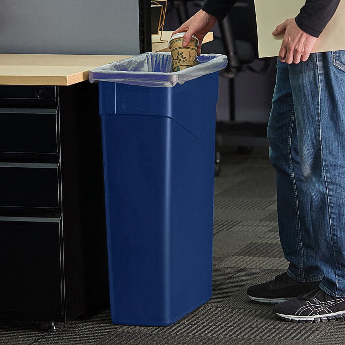 Carlisle 34202314 Trimline Blue 23 Gallon Trash Can