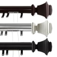 thumbnail image 2 of Contemporary Home Living 56.5" Cocoa Brown Decorative Adjustable Traverse Rod with Sliders, 2 of 2