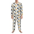 thumbnail image 3 of Sikiie Cute Elephant Mens Pajama Set, Soft Warm Long Sleeve Sleepwear, Cozy Button-Down Pjs for Men-Medium, 3 of 7