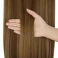 thumbnail image 6 of Youloveit Hair Miracle Wire Hair Extensions - Invisible Hidden Elastic Miracle Wire Secret Hairpiece for Women Synthetic Straight Hair Extensions, Ash Brown 8#, 22 Inch, 6 of 7