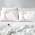 thumbnail image 4 of Erosebridal Floral Alphabet Bed Sheets Set Queen Size,Letter Personalized Bedding Sets Queen Size,Initial Monogrammed Bed Sheets Queen,Breathable Flower Room Decor,4-Piece, 4 of 7