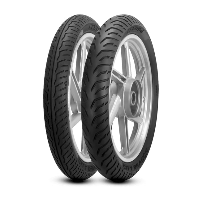 Kit De 2 Llantas 80/100-18 Y 90/90-18 Pirelli City Dragon Uso sin cámara