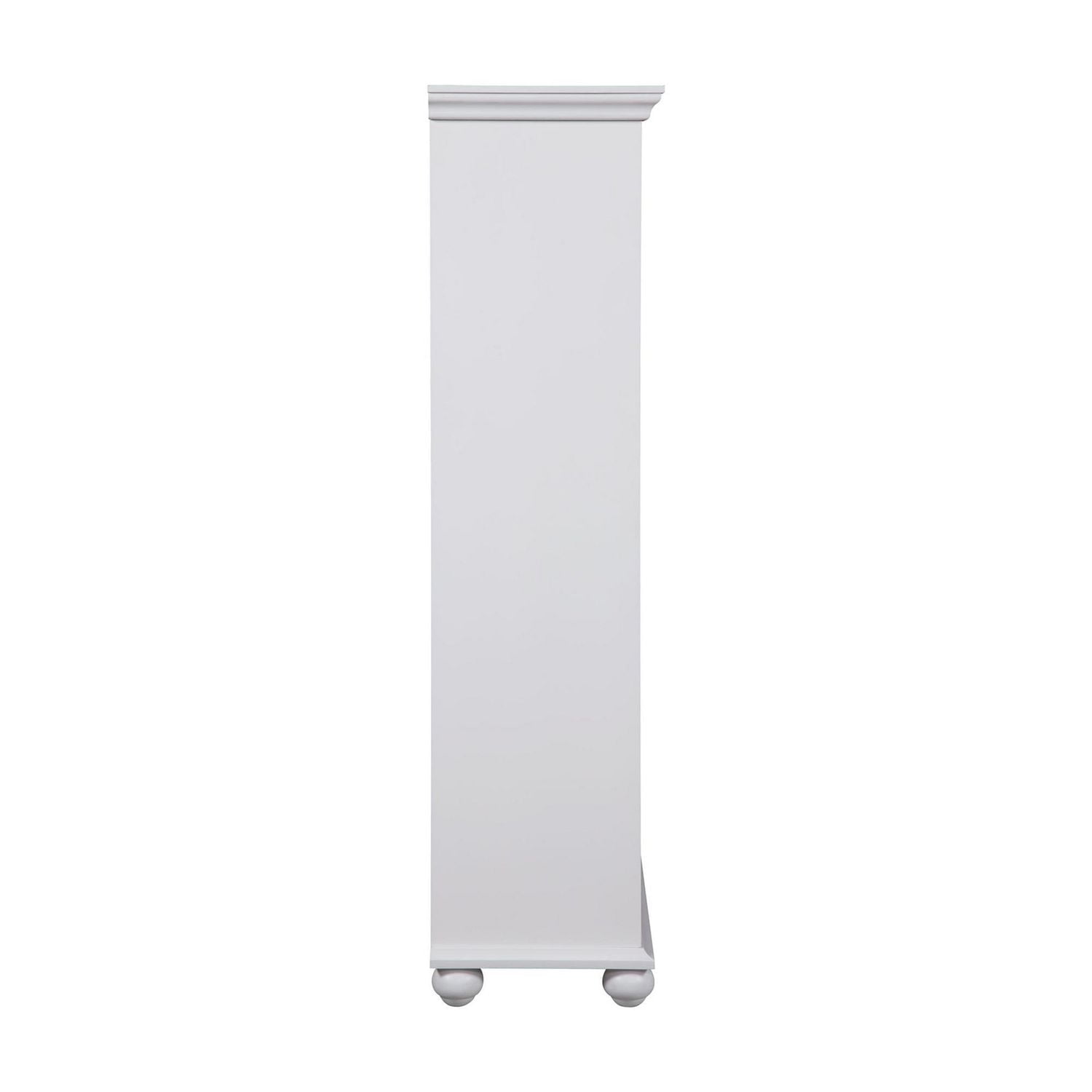 Ameriwood Home Aaron Lane Bookcase with Sliding Glass Doors, White