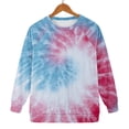 thumbnail image 4 of Bovemsi Womens Sweatshirts Women's Tie Dye Patterned Sweatshirt Round Neck Oversized Novel Interesting Fall Fashion Outfits 2025 Clothes, 4 of 9