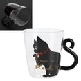 thumbnail image 1 of Taza de Café de 300 ml, Vidrio de Borosilicato Alto Transparente Copa de Gato Linda Con Manija y Colas Café Reutilizable Regalos de decoración de Vidrio de Agua, 1 of 7