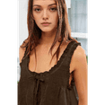thumbnail image 5 of Women Summer Boho Tie Front Tops Lace Beach Button Down Tank Top Sleeveless Mesh Chiffon Crop Tops Y2k Clothes 2025 Dark Brown S, 5 of 6