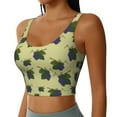 thumbnail image 5 of Sports Bra For Women, Cute Grape Kelly Green Leaves Sports Bras For Women High Support, Workout Tank Tops Woman With Removable Cups, 5 of 8