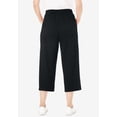 thumbnail image 2 of Woman Within Plus Size Side-Stripe Cotton French Terry Capri, 2 of 4