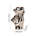 thumbnail image 3 of Steadline Golden Ceramic Heart Gesture Ornament - Valentine's Day Tabletop Decor for Living Room, Elegant Home Decoration with Rose Gold Finish for Romantic Gift and Anniversary, 3 of 7