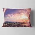 thumbnail image 2 of Designart Evening Red Sky over Phoenix Arizona - Landscape Printed Throw Pillow - 12x20, 2 of 5