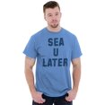 thumbnail image 5 of Funny Beach Lover Sea You Ocean Vibes Men's Graphic T Shirt Tees Brisco Brands S, 5 of 6