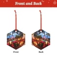 thumbnail image 2 of Hirioo Tropical Beach Candlelight for Acrylic Christmas Pendant Hanging Christmas Tree Ornaments, Car, Home, Office Gift Decor-Hexagon, 2 of 7