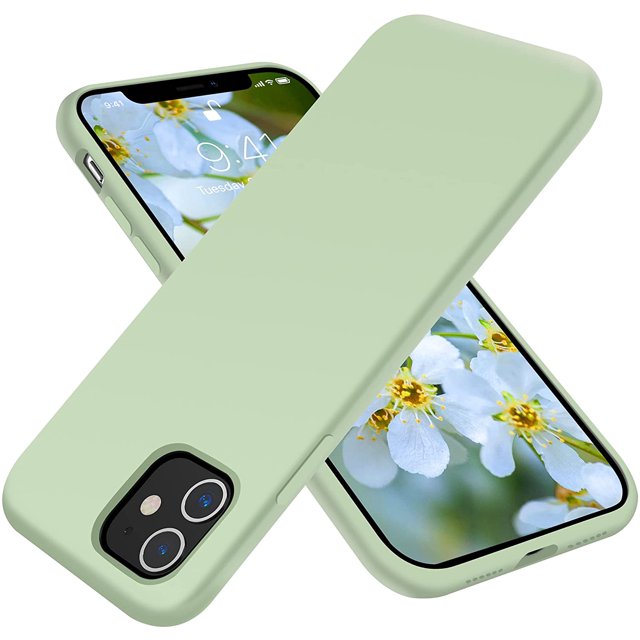 IBAOLEA iPhone 11 Case,Ultra Slim Fit iPhone Case Liquid Silicone Gel Cover with Full Body Protection Anti-Scratch Shockproof Case Compatible with iPhone 11 (Fluorescent Yellow) Pale Green