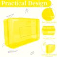 thumbnail image 2 of Djiypn 1 Pack Plastic Pencil Box Large Capacity Pencil Boxes Clear Boxes with Snap-tight Lid Stackable Design and Stylish Office Supplies Storage Organizer Box, Yellow, 2 of 7