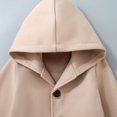 thumbnail image 7 of OJSFQUFP Boys' Hooded Single Breasted Solid Color Elegant Coat Versatile Wool Trench Coat for Toddlers and Preschoolers, 7 of 7
