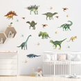 thumbnail image 2 of Pegatinas de pared 3D, calcomanías de pared de dinosaurios animales en la habitación de los niños, decoración del hogar de vinilo, papel tapiz de dibujos animados divertidos, pegatina artíst, 2 of 5