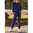 thumbnail image 4 of Conjunto Deportivo PRETTYGARDEN para Mujer 2 Piezas Canalé Azul Oscuro Talla M, 4 of 8
