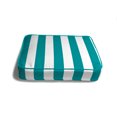 thumbnail image 6 of Jordan Manufacturing 18" x 22.5" Awning Turquoise Stripe Rectangular Outdoor Deep Seat Cushion with Welt, 6 of 9