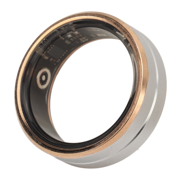 Smart Ring Fitness Tracker, Smart Health Ring Con Aplicación Monitoreo Del Sueño Conteo De Pasos Control De Cámara IP68 Smart Ring Fitness Tracker Para Hombres Y Mujeres, Oro