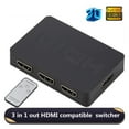 thumbnail image 2 of 3 Ports HDMI-Compatible Splitter Switcher Hub Box with Remote Control Hd 1080P 3 in 1 Out Switcher, 2 of 7