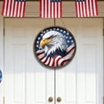thumbnail image 6 of Sruoe Independence Day America Wooden Hanging Decoration Patriotic Round Wall Decor For Home And Porch Festival Celebration Hanging Board Decoration, 6 of 6