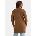 thumbnail image 3 of Time and Tru Women’s Longline Button Front Cardigan Sweater, Lightweight, Sizes XS-XXXL, 3 of 5