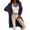 Navy, variant on Idoravan Cardigans for Women Spring Women's Solid Color Cardigan Wool Sweater Pocket Recreational Long Sleeve Tops