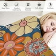 thumbnail image 3 of Chilfamy Retro 70s Floral Blanket, Hippie Summer Groovy Flower Power Flower Boho Print Throw Blanket for Couch Sofa Couch Chair, 3 of 6