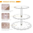 3 Tiers Desserts and Cupcakes Stand Round Wedding Party Acrylic Cake