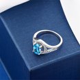 thumbnail image 3 of Gem Stone King 2.21 Ct Oval Swiss Blue Topaz 925 Sterling Silver Ring (Size 5), 3 of 4