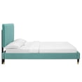 thumbnail image 4 of Modway Reagan Full Performance Velvet Platform Bed in Mint, 4 of 10