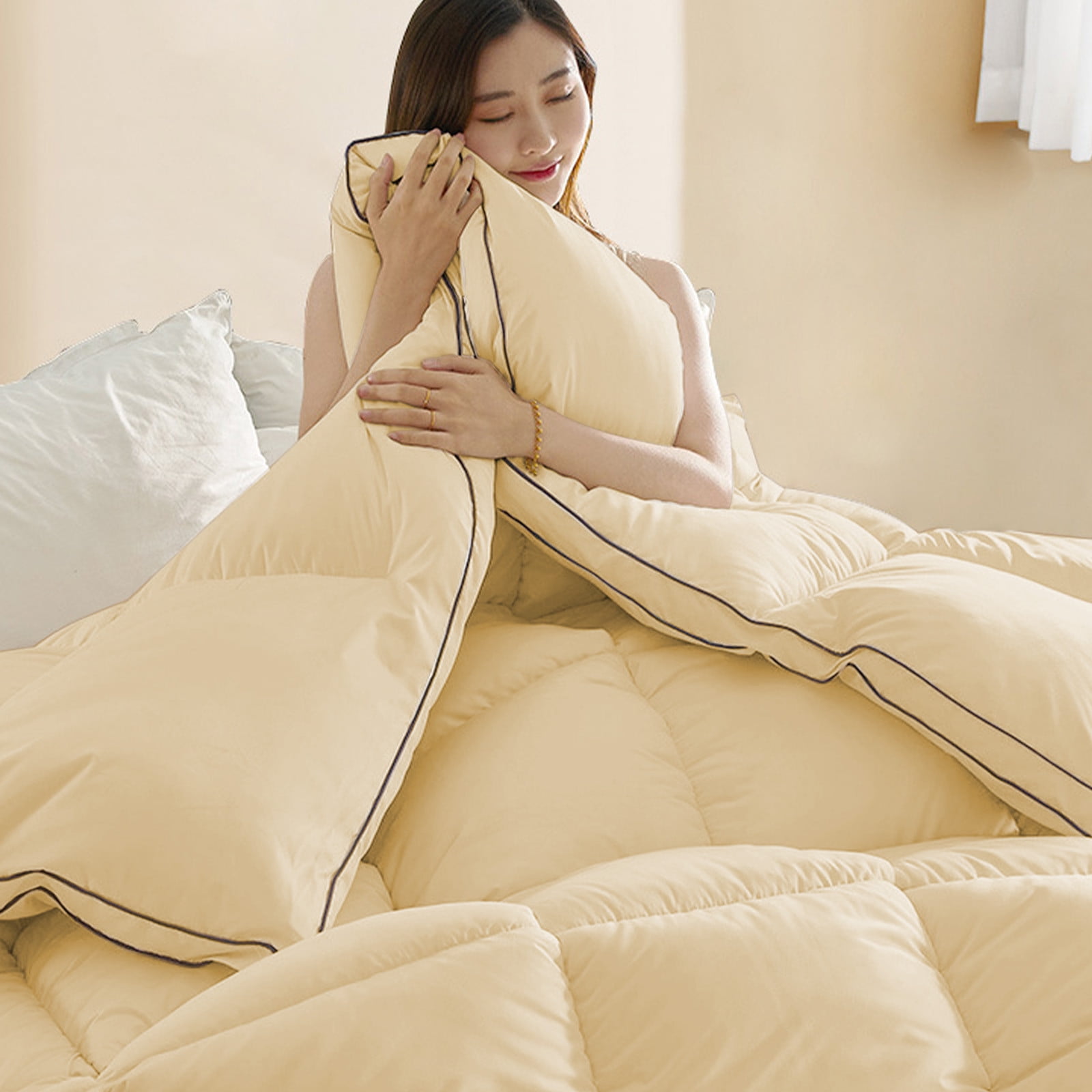 MERILER Machine Washable Lightweight Quilt: Ideal for Air-Conditioned Rooms, All-Season Cool Comfort and Easy Care