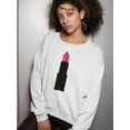 thumbnail image 2 of Pink Lipstick Sweatshirt Women -SPIdeals Designs, Female 4X-Large, 2 of 4