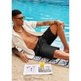 thumbnail image 3 of COOFANDY Men' Casual Linen Shorts 8 Inch Inseam Elastic Waist Lightweight Summer Beach Shorts, 3 of 6