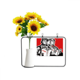 thumbnail image 1 of Trabajador soldado Star libro rojo Tarjeta de bendición de jarrón de girasol artificial, 1 of 3