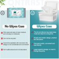 thumbnail image 4 of Wipe Holder, Large Capacity Wipe Holder Seal, Wipes Case Dustproof Wipes Box with Lid Keep Diaper Wipes Fresh, Resistant To Falling, And Not Easy To Scratch(White), 4 of 7
