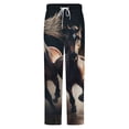 thumbnail image 5 of Galloping Horses Art Print Winter Female Pants Flannel High Waist Women Pants Lady Warm Straight Leg Plush Trousers, 5 of 7